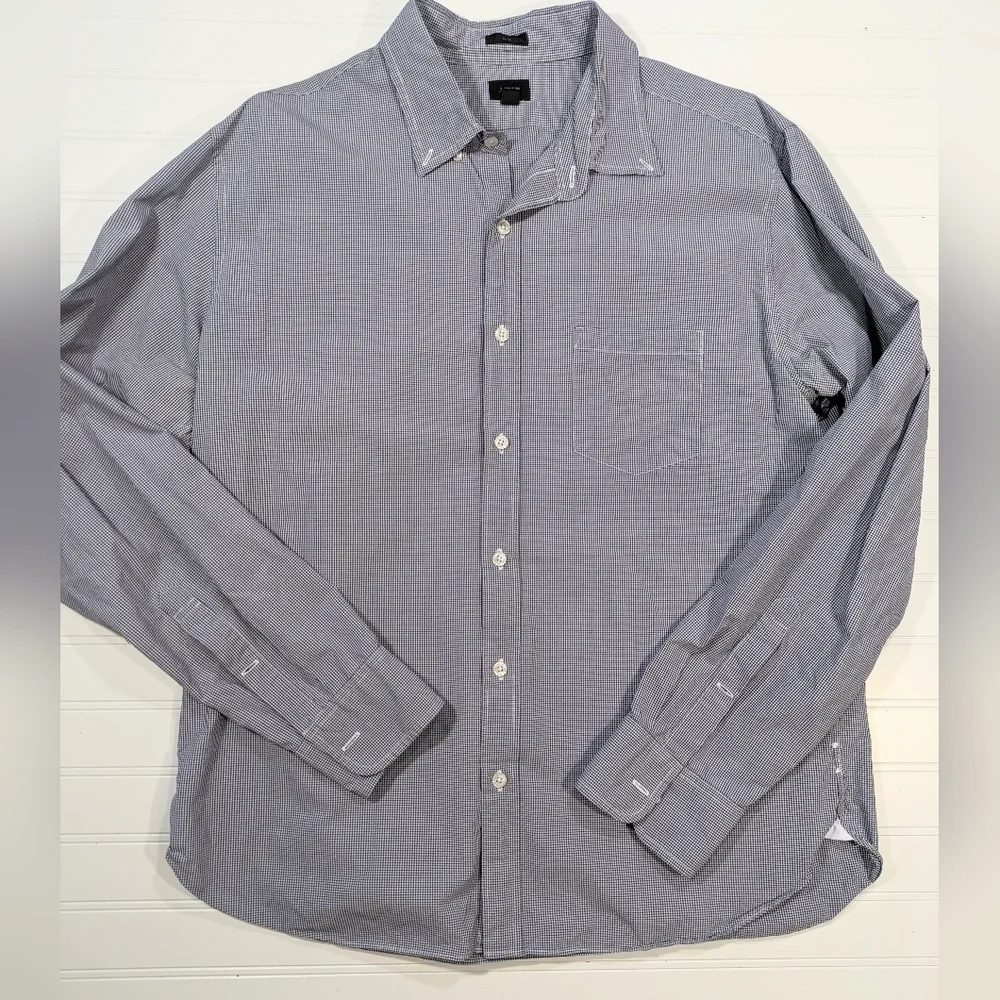 J. Crew Black/White Plaid Button Down Slim Fit Shirt